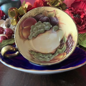 Vintage Aynsley English Bone China Cobalt Blue.