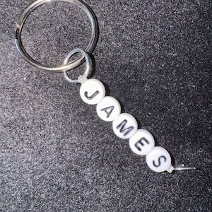 Personalized Name Beaded Keychain