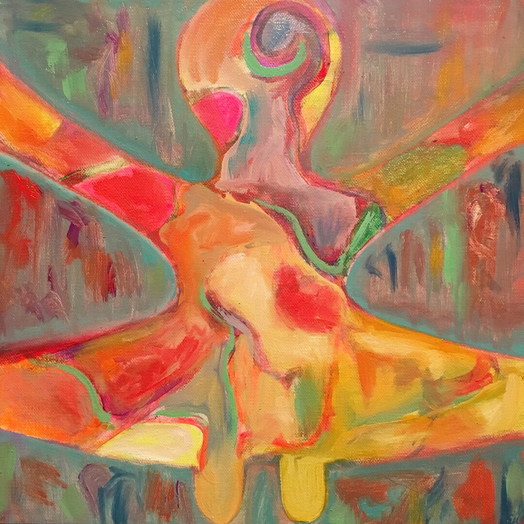 Untitled Paper Dolls Original Painting Etsy