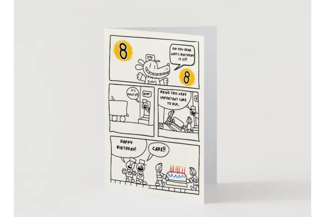 Dogman Children's 8th Birthday Card Dog Man Etsy