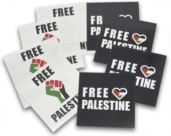 Free Palestine Sticker (MIX) – Human Rights & Peace Vinyl Sticker | Political Protest Stickers | Laptop, Water Bottle, Activism Decal