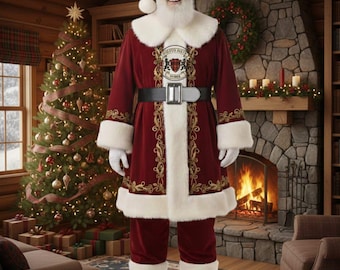 Luxury Santa Claus Coat for Men & Women | Handmade Christmas Santa Outfit
