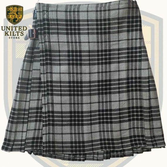 Handmade Clan Grey Watch Tartan Kilt – 16oz Scottish Kilt
