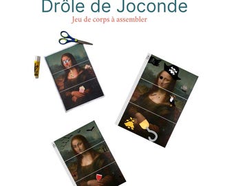 Drôle de Joconde : Jeu de corps à assembler. PDF à imprimer à petit prix !