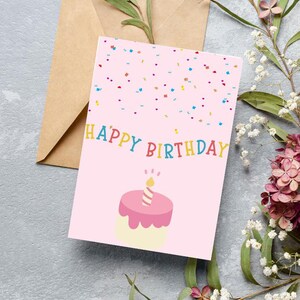 Cartão de feliz aniversário com cupcake personalizável