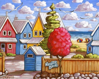 Newport Beach Port Stanley 8x11 Art Print Giclee, Lake Erie Village Beach Picture Wall Decor, Artwork Gift Idea by Artist Cathy Horvath
