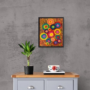 Fine Art Print 38×46 cm – Textured Floral Reproduction – Hahnemühle 305g Paper