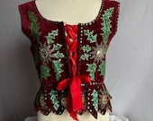Vintage Polish Highlander Beaded Sequined Folk Vest Gorset