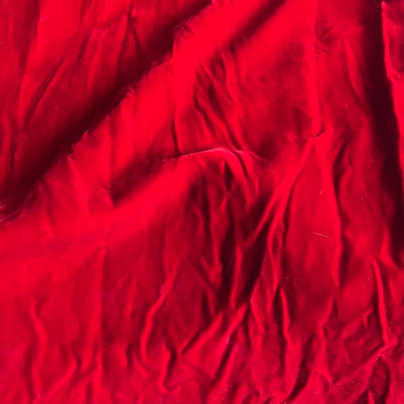 Vintage 1960s Red Velvet Sleeveless Formal Maxi D… - image 9