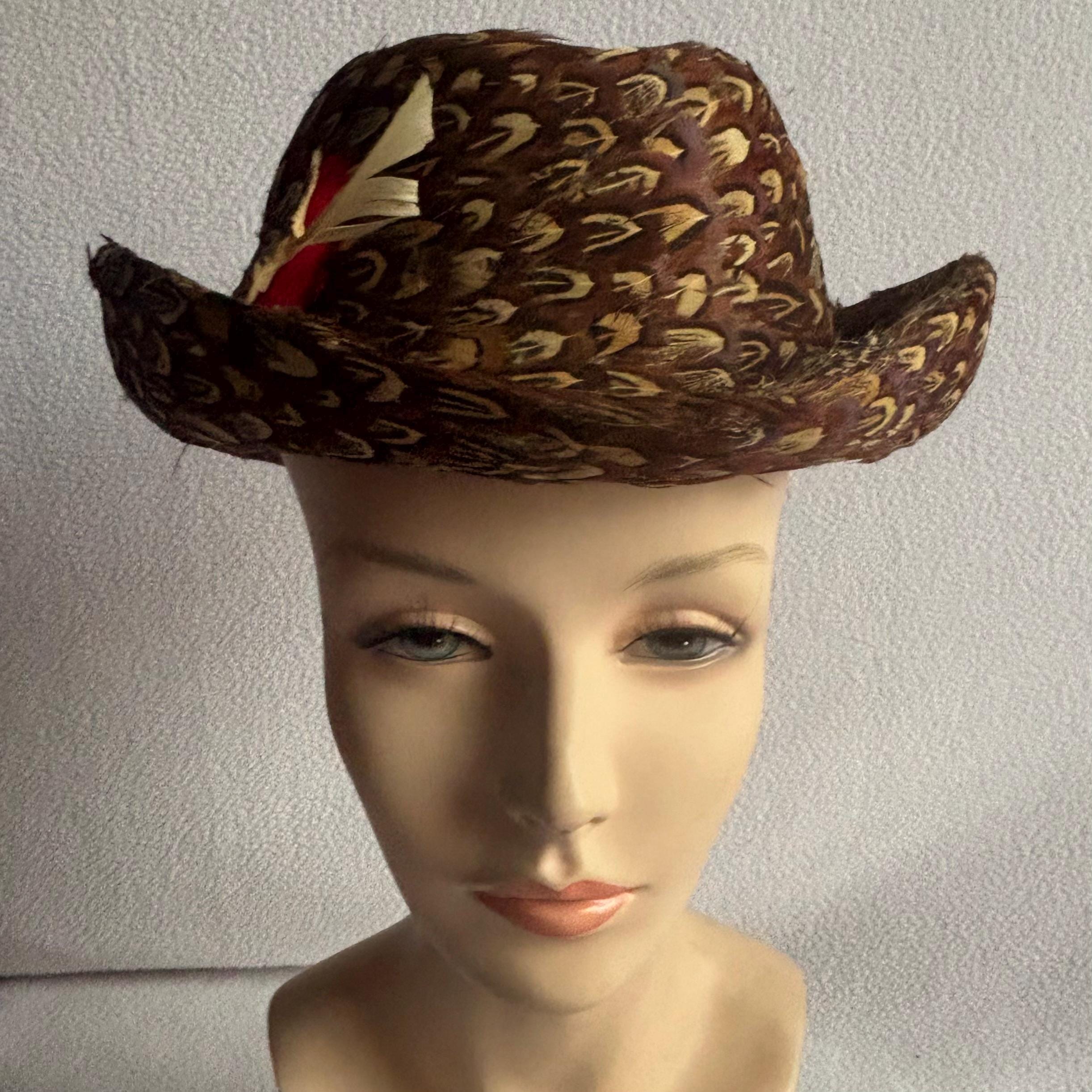 Vintage Pheasant Feather Homburg Style Hat Styled by Jack  display picture 2
