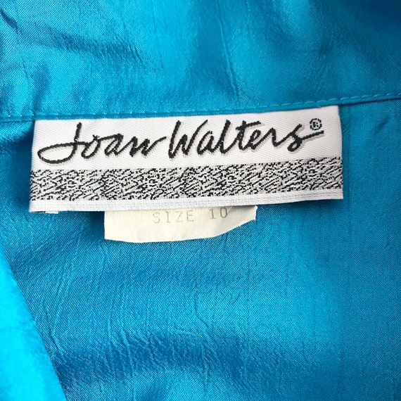 Vintage 1980s Joan Walters Turquoise Jumpsuit - image 10