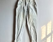 Vintage 1980s Lawman High Rise Pleated Acid Wash Blue Jeans