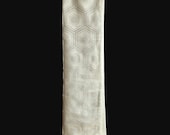 Vintage White Geometric Obi Belt