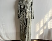 Vintage 1970s Morty Sussman for Mollie Parnis Gray Sequined Maxi Dress