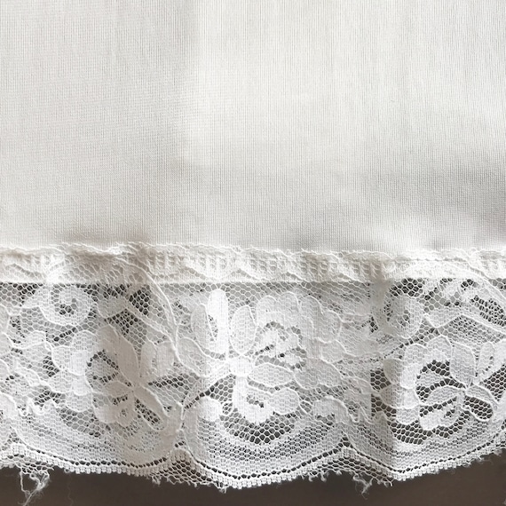 Vintage 1960s White Nylon Lacy Slip 32 Bust - image 5