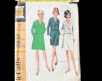 1976 McCall's 8937 Boxy Suit Sewing Pattern 36 Bust