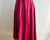 Vintage 1980s Pendleton Pink Wool Pleated Skirt 28-30 Waist