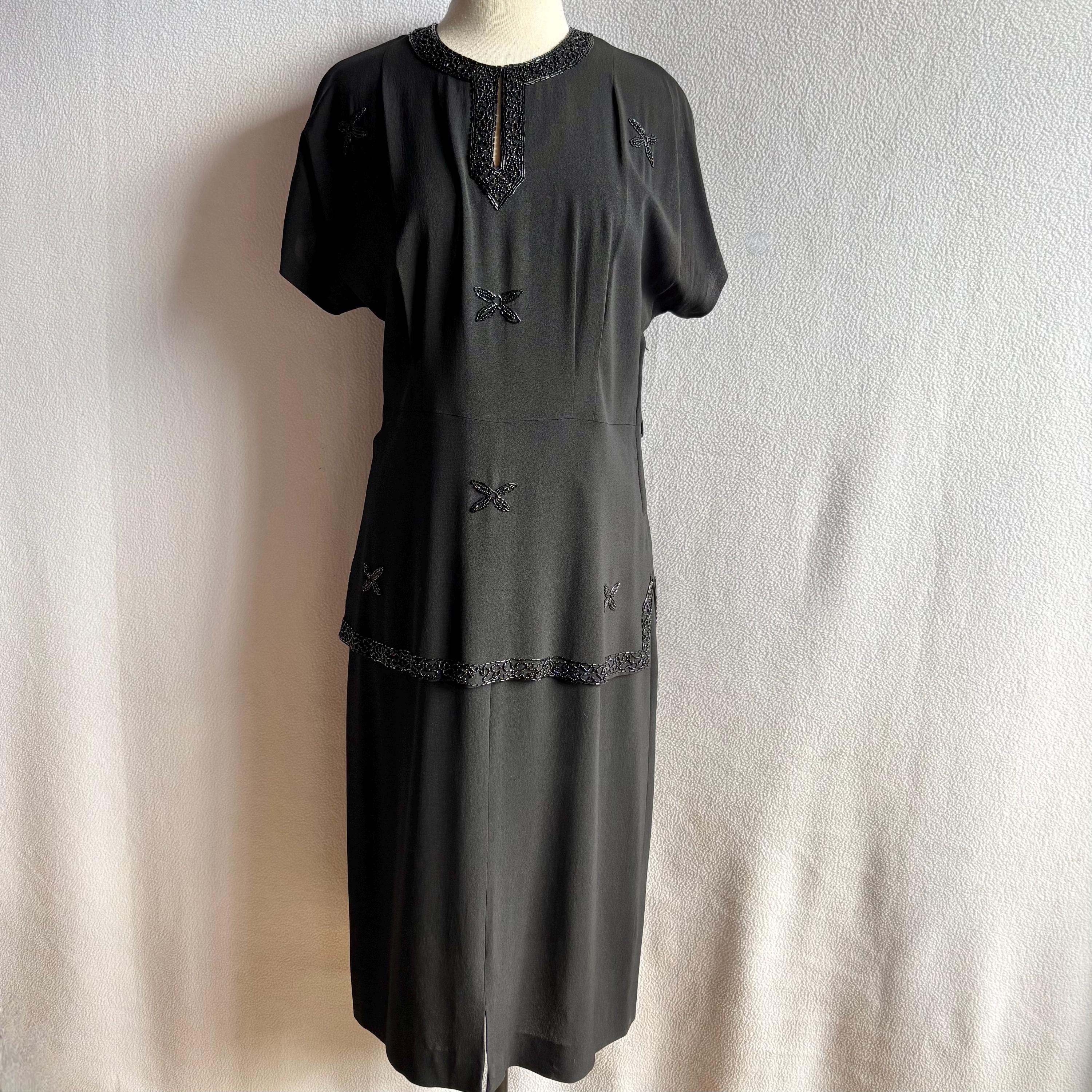 Black Peplum Dress - Etsy