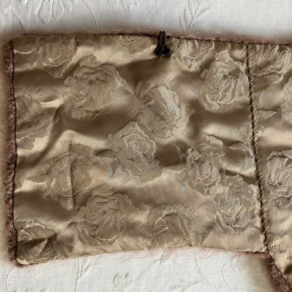 1950s Mauve Mohair Knit Stole