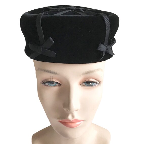 Vintage 1950s 1960s Black Velvet 