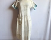 Vintage 1920s Hand Made Cotton Print House Dress