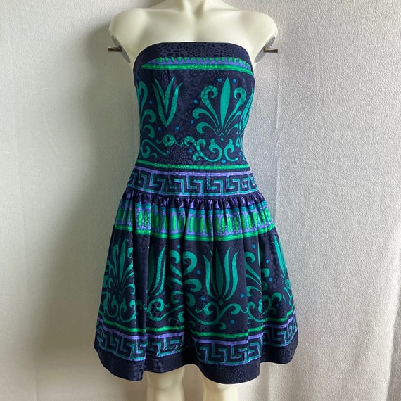 Vintage 1990s AJ Bari Strapless Full Skirt Party … - image 1