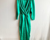 Vintage 1980s Argenti Green Dressy Jumpsuit NOS NWT