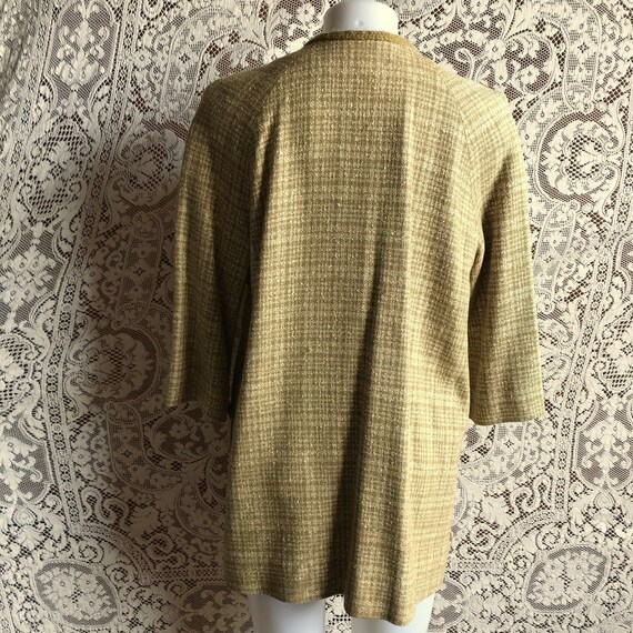 Vintage 1960s Hip Length Woven Plaid Jacket with … - image 6