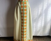 Vintage 1970s Vicky Vaughn Embroidered Maxi Skirt