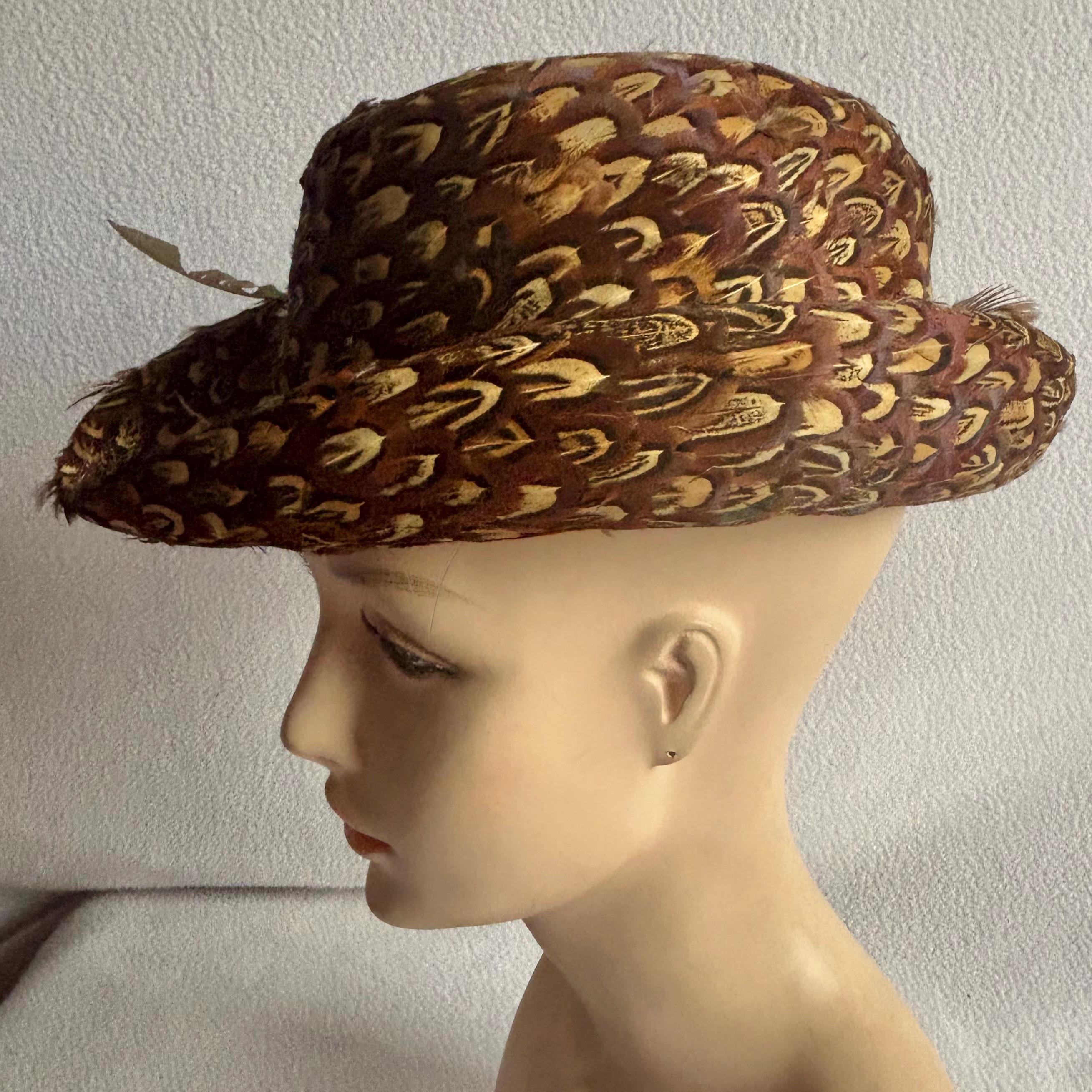 Vintage Pheasant Feather Homburg Style Hat Styled by Jack  display picture 1