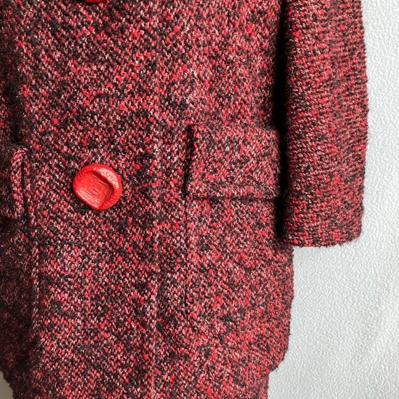 1950s Wool Tweed Skirt Suit with Sculptable Portrait Collar