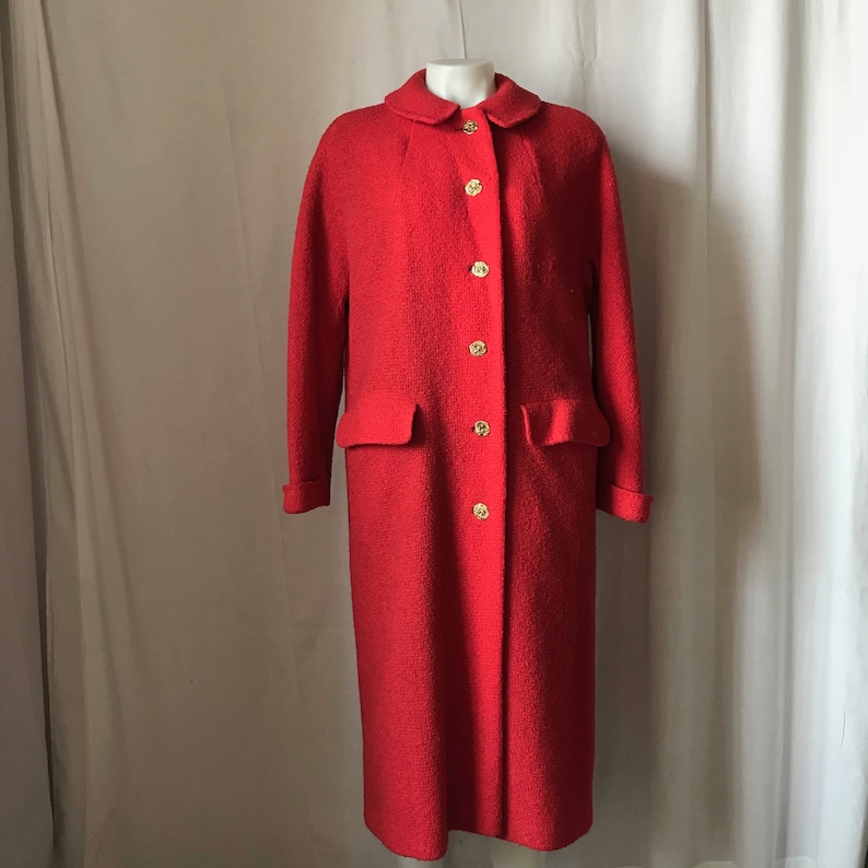 Vintage red wool coat Clearance