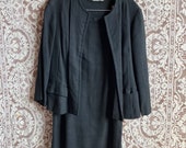 Vintage 1960s Little Black Suit 36 Bust 28 Waist