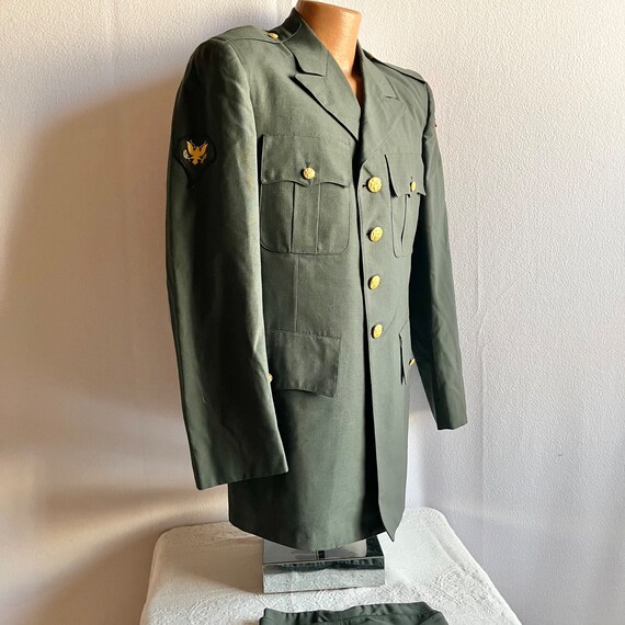 Vintage US Army Uniform Dress Jacket 40L with Garriso… Gem