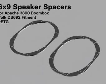 6x9 Speaker Spacers for Apache 3800 Boombox Polk DB692 Fitment PETG