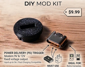 USB-C PD Decoy Trigger Module | 9V/12V with 3D Printed Housing for DIY Projects