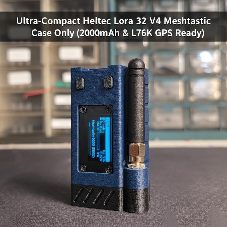 Ultra-Compact Heltec LoRa 32 V4.2 Meshtastic Case Only (2000mAh & L76K GPS Ready) bild 1