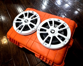 Custom 8" Speaker Spacers (Pair) for Apache 4800 Boombox Build | 7mm Thick PETG Black