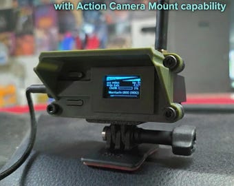 Heltec V4.2 Meshtastic Vehicle Mount Case with Action Camera Mount Capability *Updated* (See Description)