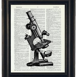 Microscope Print, Science Print, Microscope Art Print, Microscope Wall Art, Medical Prints