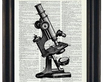Microscope Print, Science Print, Microscope Art Print, Microscope Wall Art, Medical Prints