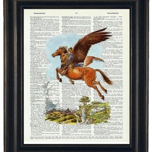 Upcycled Dictionary Art Print Narnia Print on Vintage Dictionary Page Nursery Wall Decor