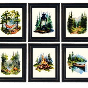 Camping Prints, Camping Art, Camping Theme Prints, Camping
