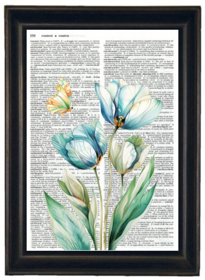 Tulip Themed Prints, Tulip Art Prints, Set of 4 Tulip Prints ...