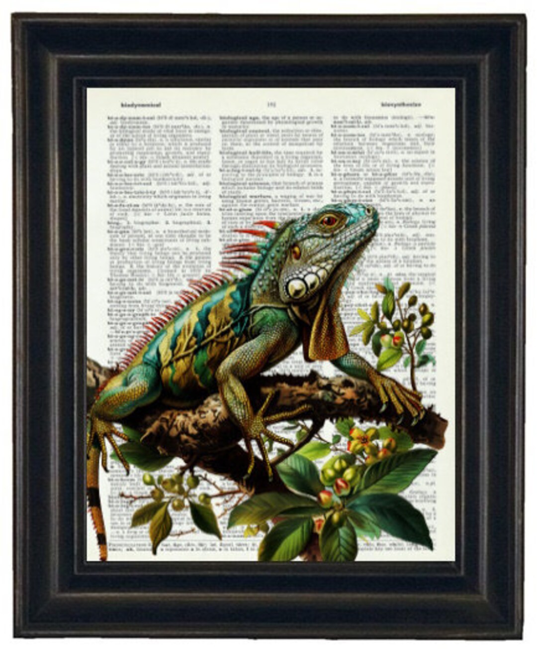 Lizard Print, Lizard Dictionary Print, Reptile Print - Etsy