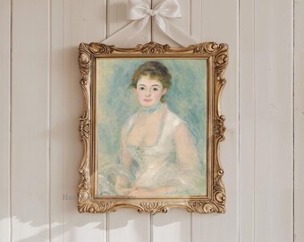 Lady Print, Woman Portrait Print, Woman Art Print, Pastel Portrait of Woman