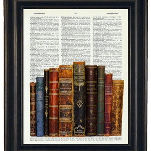 Book Print, Book Art, Library Art Print, Book Wall Art, Dictionary Prints, Dictionary Art Print, Book Gift, Bookworm Art, Literary Art
