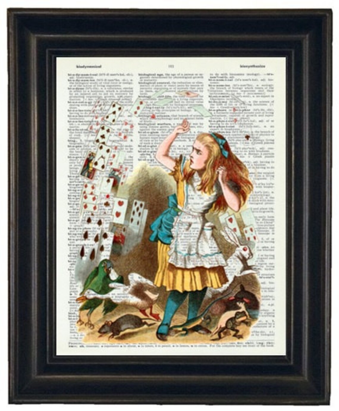 Alice in Wonderland Vintage Dictionary Book Art Page Print - Etsy