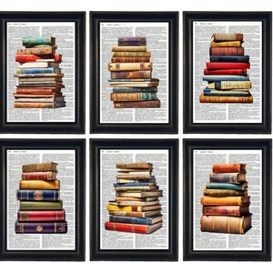 Dictionary Prints, Book Prints, Literary Art Prints, Office Prints, Stacks of Books Prints, Library Prints
