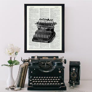 Typewriter Print, Typewriter Art, Dictionary Print, Bird Print
